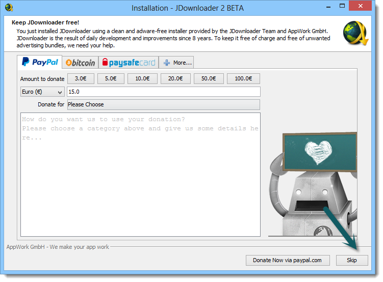 jdownloader 2 adware free installer